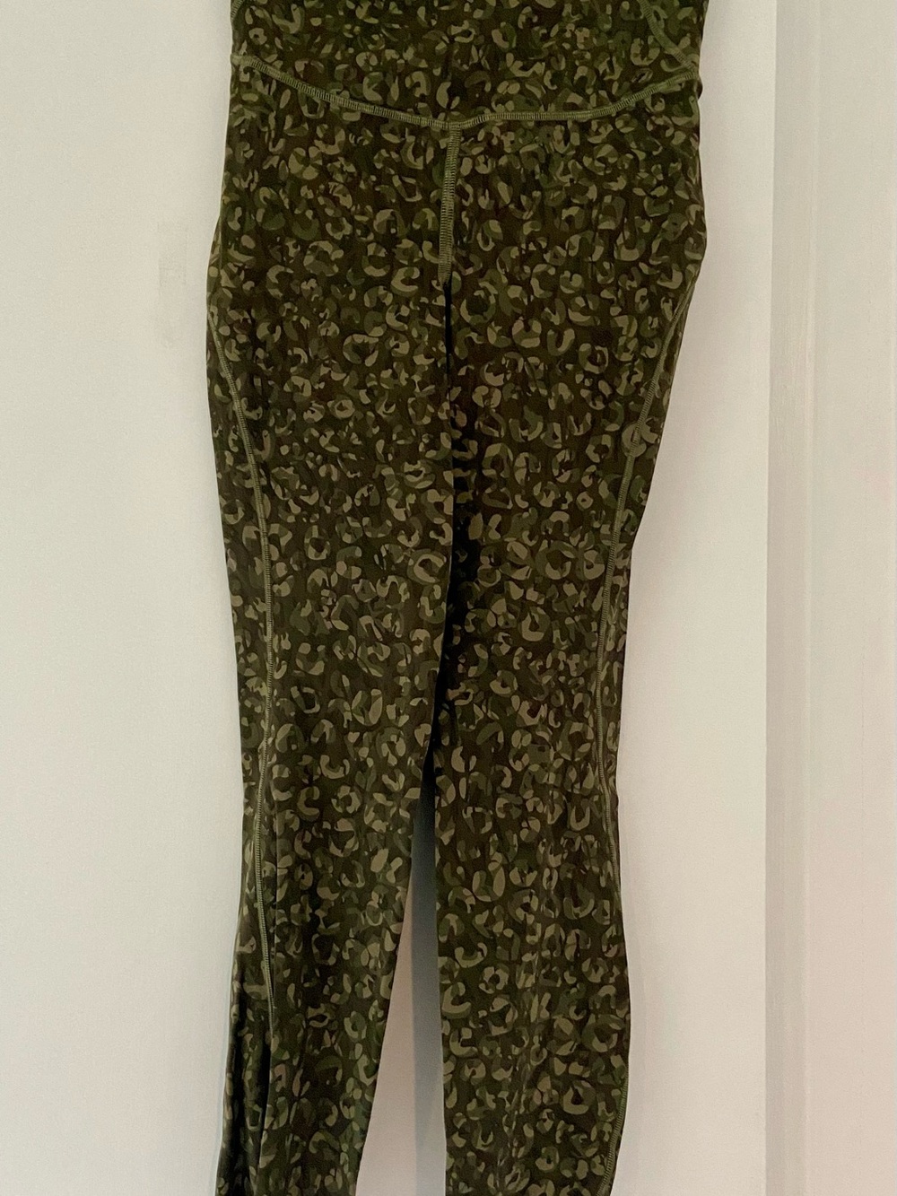 lululemon athletica Olive Green Leopard Print Leggings